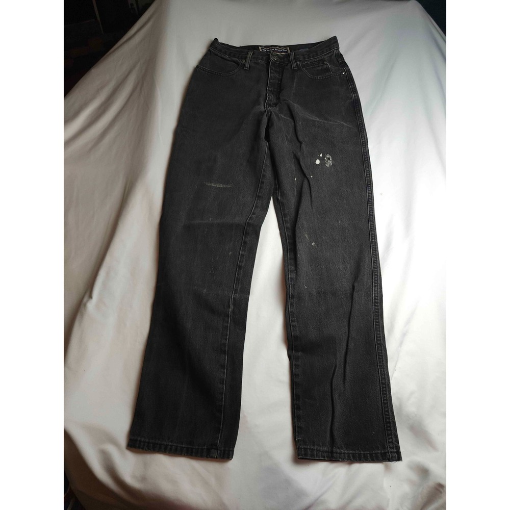 Vintage 90s Harley Davidson BIker Blues Jeans 10 Tall Distressed Edgy Grunge